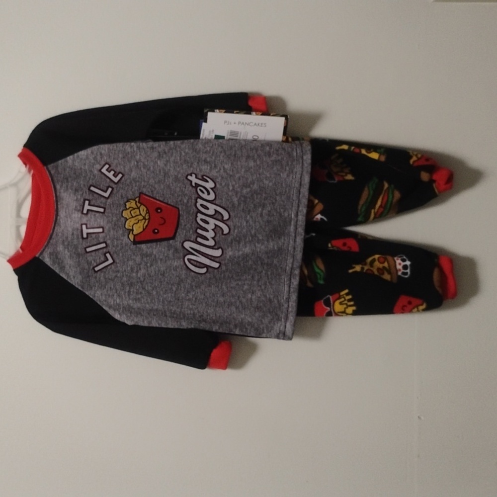 Little Nugget Kids Pajamas - Gray and Red